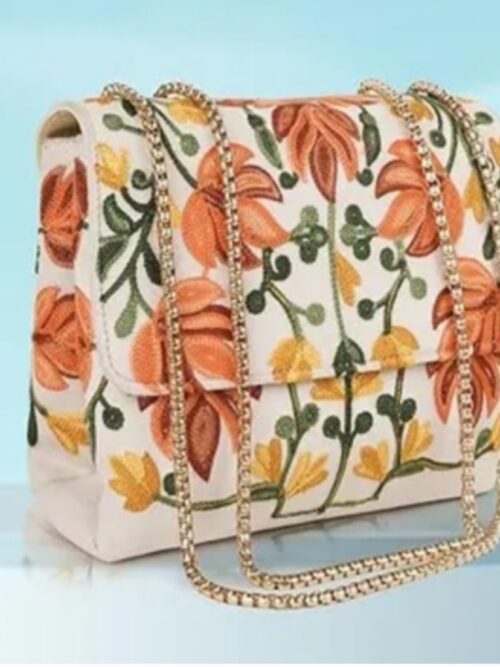 Kashmiri embroidery cross purse